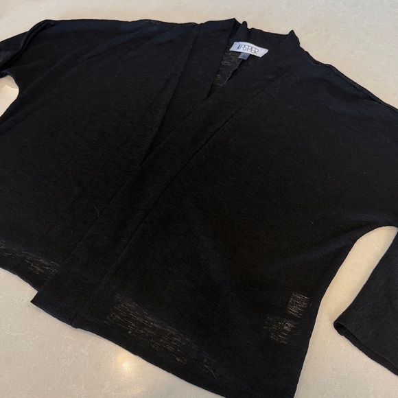 Kasper Elegant Black Knit Cardigan - Picture 3 of 9